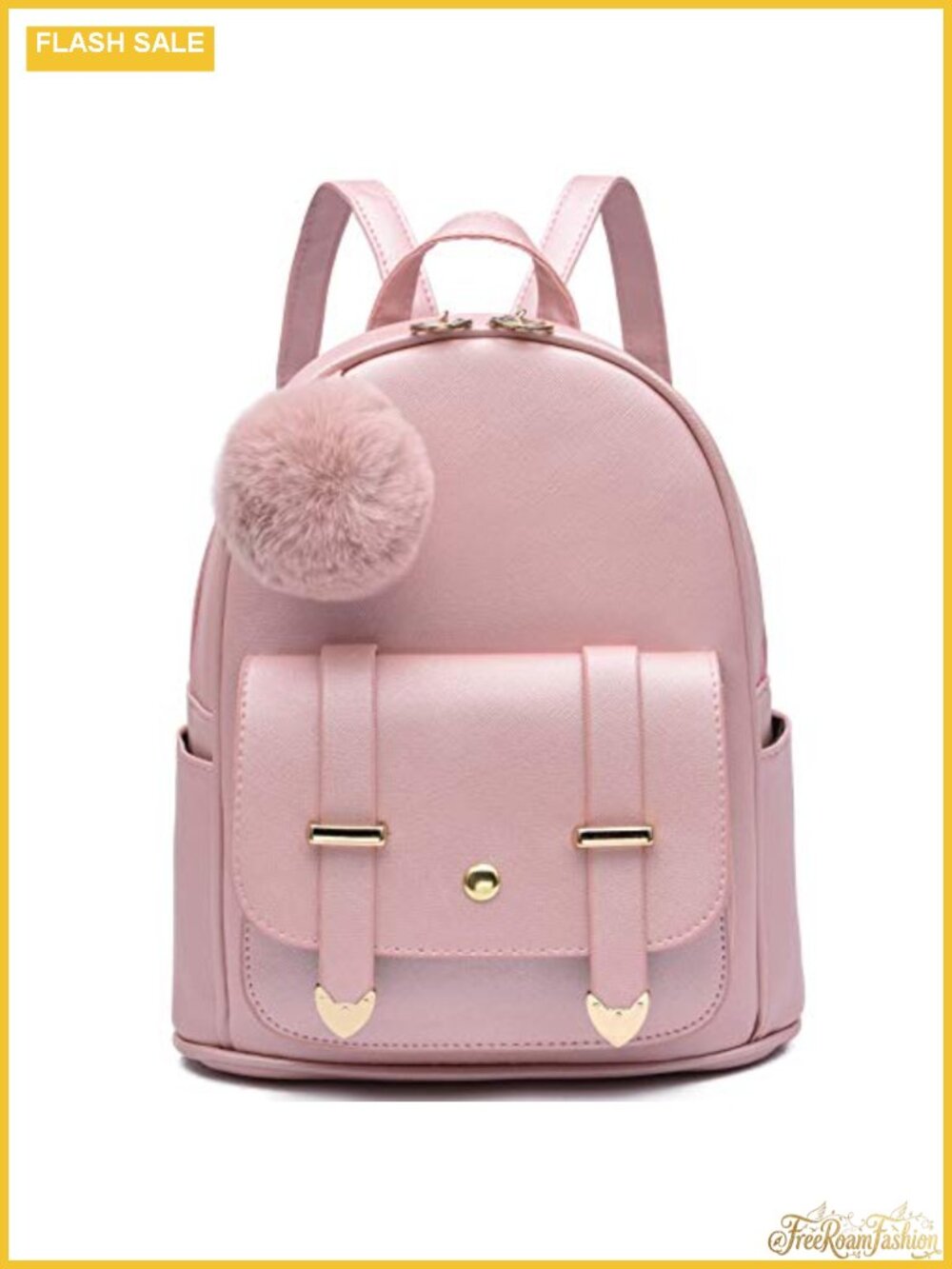 Faux Leather Mini Backpack Purse for Women Teen Girls Cute Pendant Travel